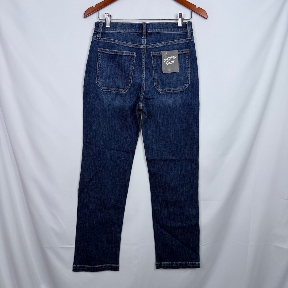 Studio Blue Seamed Utility Ankle Jeans Women 26 Dark Canyon NWT - Picture 4 of 7